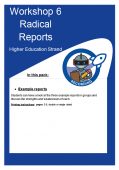 Workshop 6 HE Resources – Radical Reports