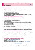 Student Finance Information Leaflet for Care Leavers
