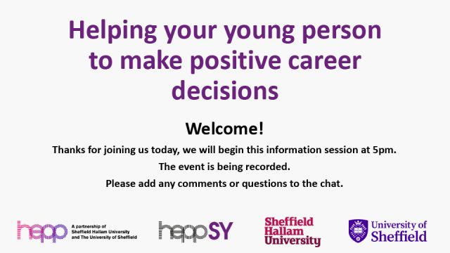 Slides - Helping your young person make positive career decisions
