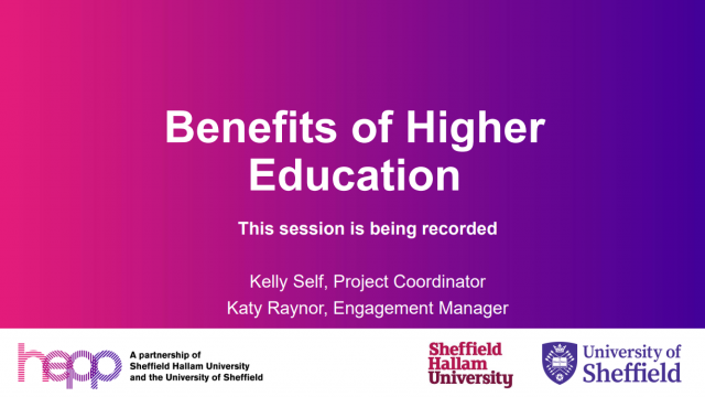 Benefits of Higher Education- Slides