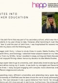 Routes into higher education - Alex