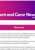 Parent and Carer newsletter Oct 2025
